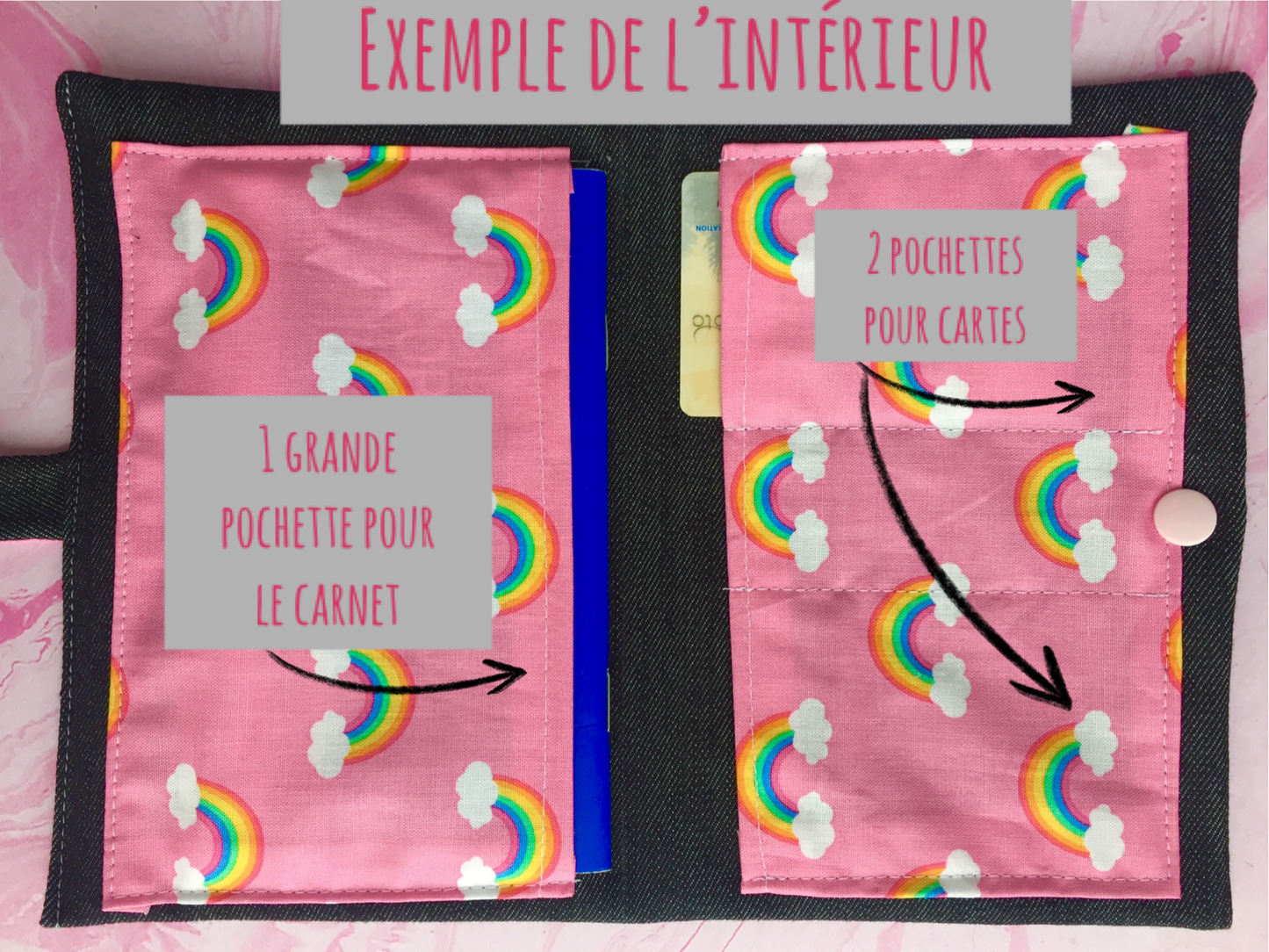 Étui pour carnet de vaccins - motifs au choix