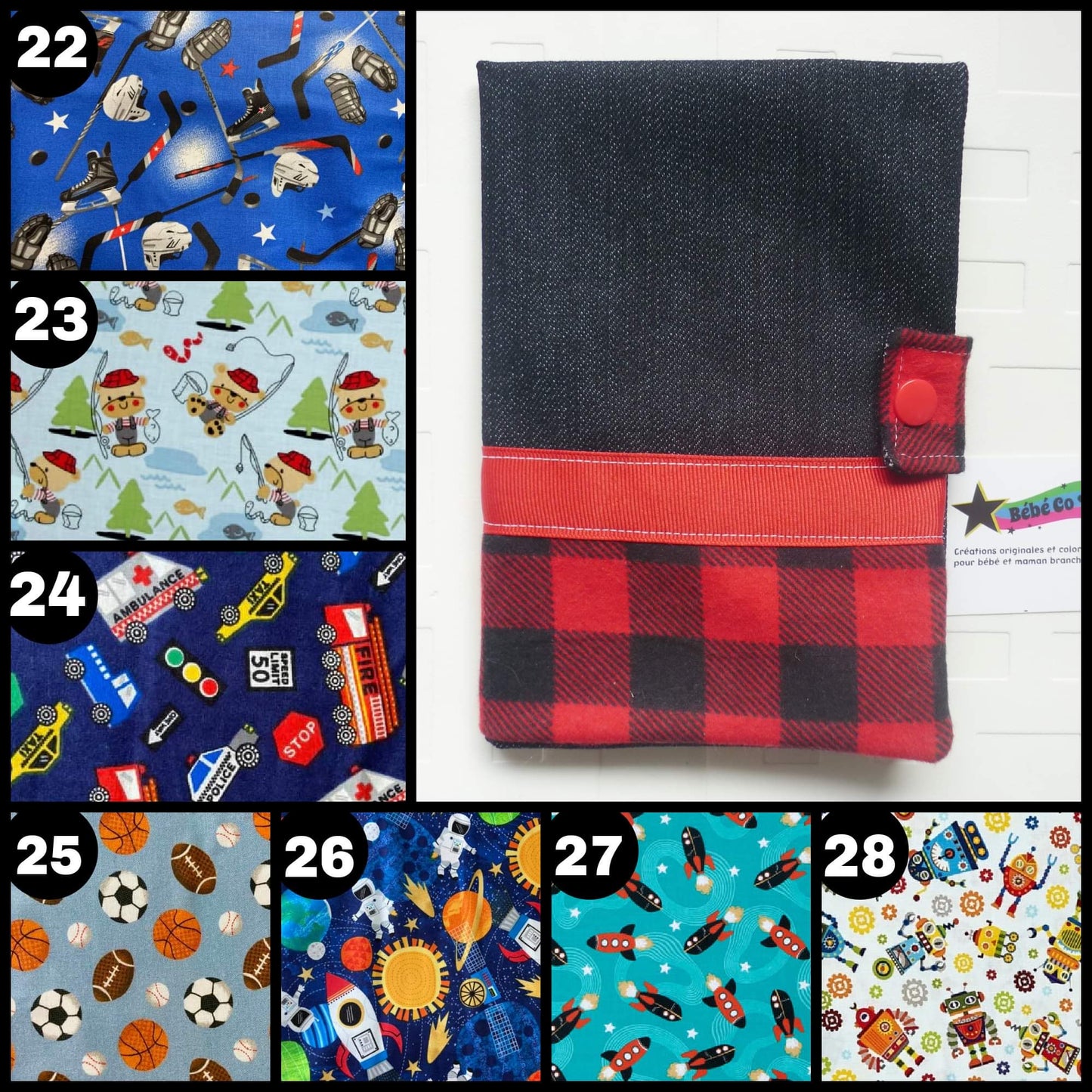 Étui pour carnet de vaccins - motifs au choix