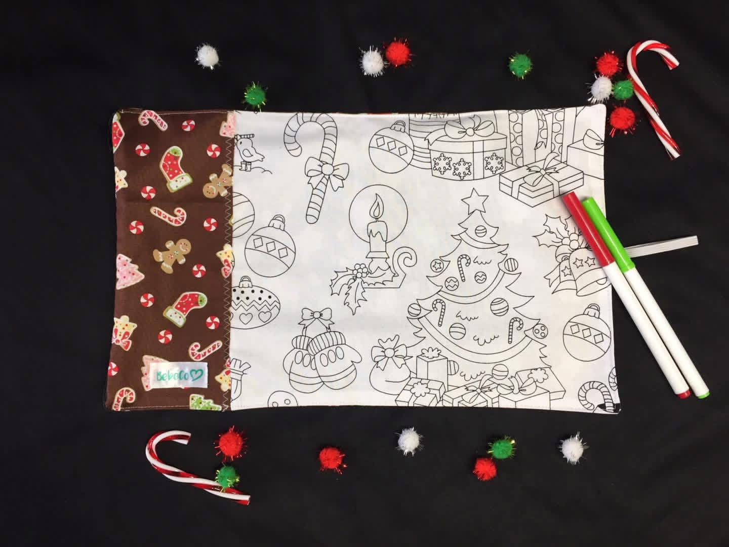 Napperon à colorier lavable NOËL