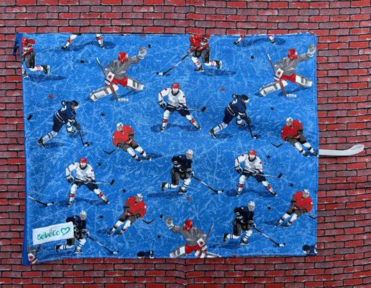 Napperon à lunch enfant Hockey bleu