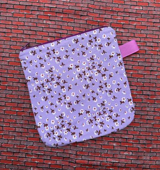 Grand sac à sandwich Fleurs mauves
