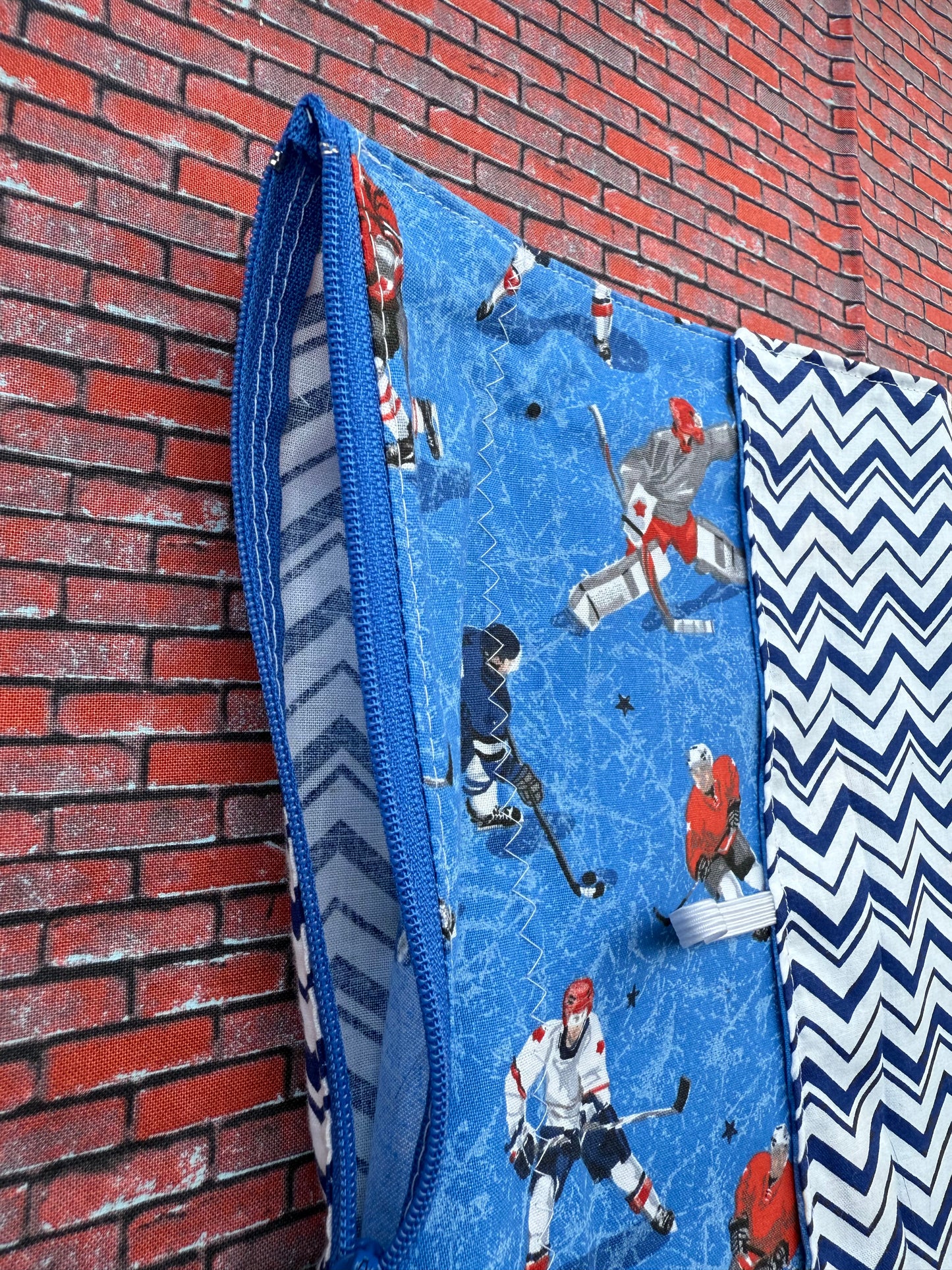 Napperon à lunch enfant Hockey bleu