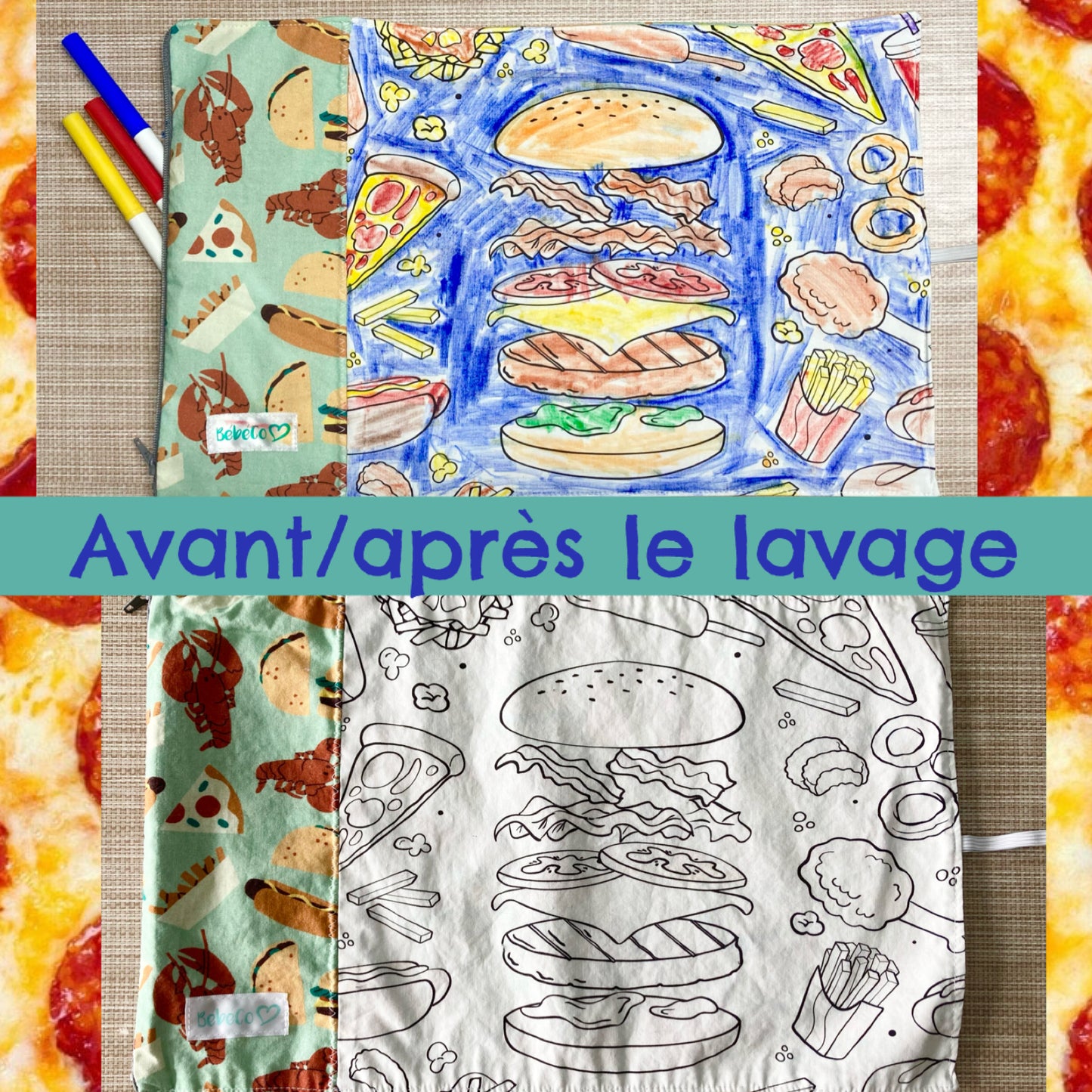 Napperon à colorier lavable NOËL